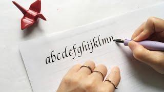 Italic Calligraphy Tutorial - Beginners' Alphabet Demo