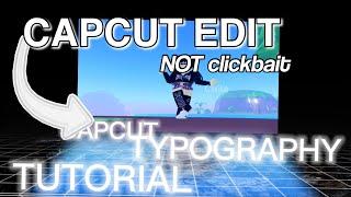 HOW to make a ***CAPCUT TYPOGRAPHY EDIT** (floor reflection)