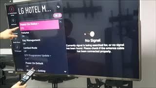 How to enter LG hotel mode setting?
