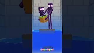 Enderman Lava and water surviving #shorts