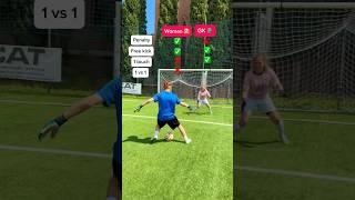 Woman ‍️ vs GK  Football Challenge ️ #football #calcio #soccer #skillscrewhd