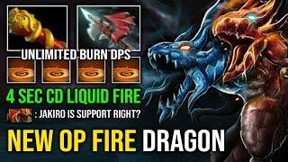 WTF 7.37C OP FIRE DRAGON 4 Sec CD Liquid Fire Unlimited Burn DPS with Annoying Support Jakiro Dota 2