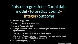 Introduction to Poisson regression n Count Data Model (Negative binomial etc.)