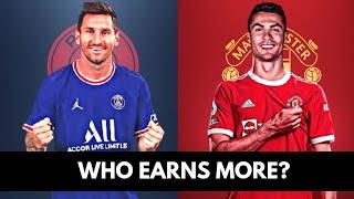 Messi Or Ronaldo | Who Earns More | Salary | PSG | Manchester United | Contract |