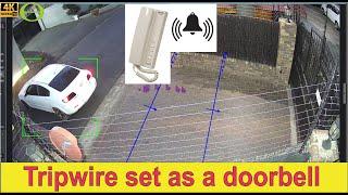 Using the Dahua CCTV camera Tripwire alarm as a door bell - Tripwire tips also shown