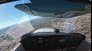 (4K) POV Cessna 172 - Full VFR with IFR/ILS Approach, ATC Radio Communication, Flight Following