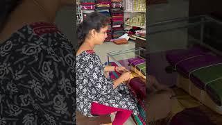 Our Sudha chechi making Tassels (kunjalam) for Kanchipuram Bridal saree ️ #trending #saree #shorts