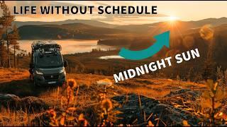 My Van Life with NO Schedule! Camping Deep in the Arctic. Luxury Van Cooking & Midnight Sun #vanlife