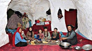 Morning in the Caves: Twin Children's Afghan Village Life | Unique Daily Routine