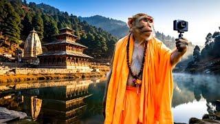 बंदर का पहाड़ी सफर | Pahadi Monkey 1st Vlog