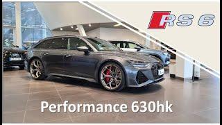 2024 Audi RS6 Performance 630hp in Daytona grey with Neodym gold 22" wheels