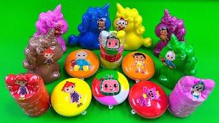 Hunting Pinkfong Cake Shapes SLIME, Cocomelon Unicom with CLAY Coloring! Satisfying ASMR Videos