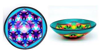 Polymer Clay Bowls with Hexagon Designs