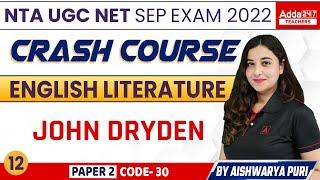 John Dryden | UGC NET English Questions | John Dryden English Poet | By Aishwarya Puri