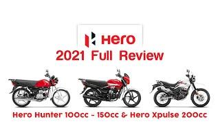 2021 Review | Hero Hunter 100cc | 125cc |  150cc & Hero Xpulse 200cc