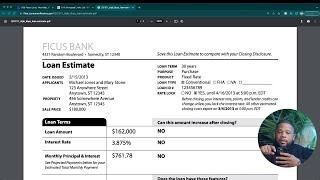 How To Read Your Mortgage Loan Estimate *Closing Costs and Fees Breakdown*