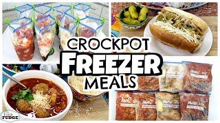 DUMP AND GO Crock Pot FREEZER MEALS | 8 Easy Dinners | Fall Food Friday