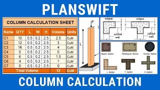 How to Calculate the Column Concrete Volume? | RCC | Shuttering | PlanSwift Advance Properties