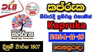 Kapruka 1807 2024.11.16 Today Lottery Result අද කප්රුක ලොතරැයි ප්‍රතිඵල dlb