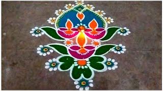 Karthigai Deepam Special Rangoli Design 2024 / Sashti Pooja / Easy / New / Rangoli/ Kolam/ Festival