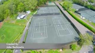 Rowayton Tennis Courts From Above Drone