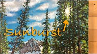 How to Paint a Sunburst - Landscape Painting Tips