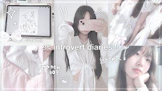 INTROVERT DIARIES ep. 2 ️ | drawing, diamond painting, makeup grwm, going-out, study | jorginakei