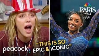 Alex Cooper in Tears: Simone Biles’ Gold Winning Floor Routine Reaction | Paris Olympics