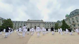 Blue Angels flyover 2020 Naval Academy graduates