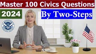 Master 100 Civics Questions for US Citizenship Test 2024 | Listen & Read Along!