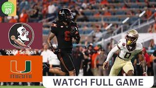 Florida State vs  Miami FULL GAME WATCH 2024 Football