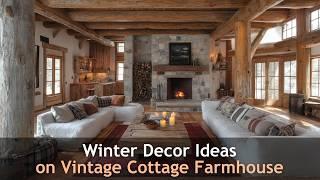 Elegant Vintage Cottage Farmhouse Winter Decor Ideas