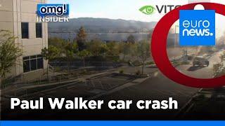 Moment of Paul Walker car crash caught on nearby security cam | euronews 