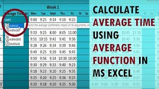 HOW TO Calculate average time using AVERAGE function in MS Excel