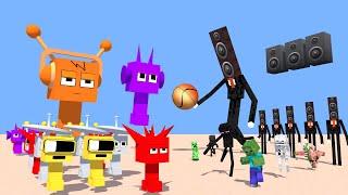 Sprunki vs Speakerman : Monster Mobs Sports Edition - Minecraft Animation