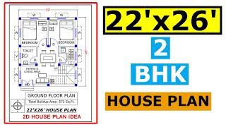 22'x26' House Plans Design || 572 Sq. Ft. Home Plan Design ||