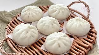 Steamed Barbecue Pork Buns  (Char Siew Bao) - Traditional version  叉烧包- 传统版