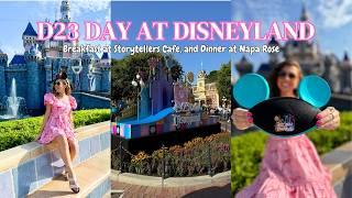 Day 1 | First EVER D23 Day at Disneyland | Breakfast at Storytellers Cafe and Dinner at Napa Rose