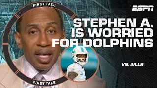 Stephen A. says Tua Tagovailoa & Miami Dolphins are 'IN A WORLD OF TROUBLE' vs. Bills | First Take