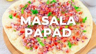 Restaurant Style Masala Papad | Easy and Quick Indian Snack - Flavours treat