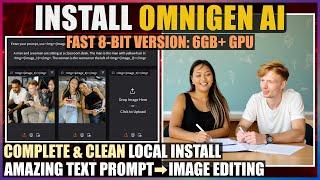 Install OmniGen AI Locally - Fast 8-Bit Version 6GB+ GPU - Amazing Text to Image Editing AI