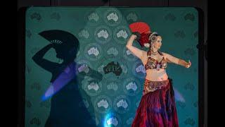 Mandylynne Fan Improv at the Australian Belly Dance Convention 2024