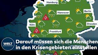 WETTER am WOCHENENDE: Darauf müssen sich die Menschen in den Krisengebieten einstellen I WELT NEWS