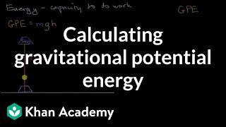 Calculating gravitational potential energy | Modeling energy | High school physics | Khan Academy