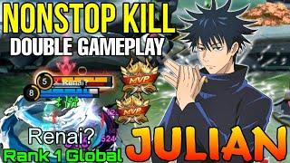 Insane Domination Julian Double MVP Gameplay - Top 1 Global Julian by Renai? - Mobile Legends