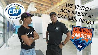 Sarah Crowley visits Bob Babbit at the Challenged Athletes Foundation