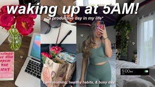 a 5am productive day in my life! calm morning, healthy habits, & grocery haul!