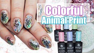 WATCH ME WORK | Abstract animal print nail art design | short nails | beginner friendly