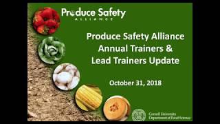 PSA Trainers & Lead Trainer October 2018 Webinar