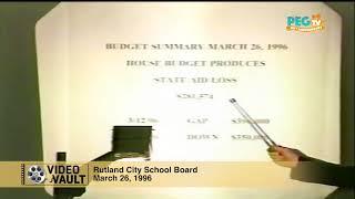 PEGTV Video Vault: Rutland City School Board - March 26, 1996